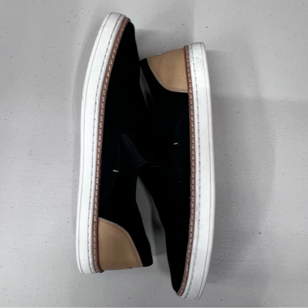 UGG Adley Black Suede Slip On Sneakers Size 9.5 - Picture 4 of 8